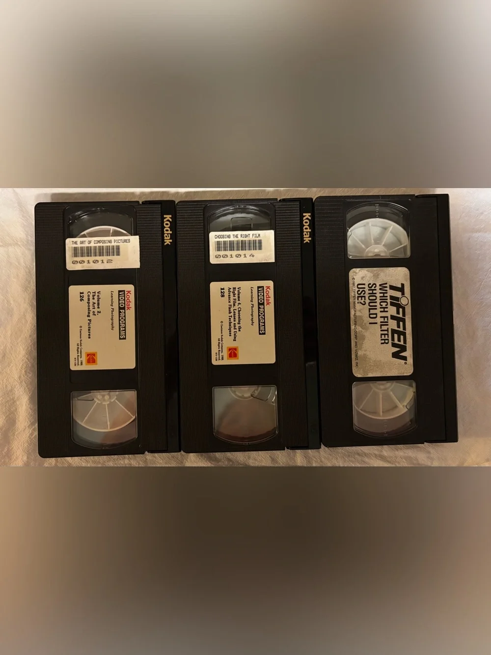 Vintage Lot Of 3 Photography Instructional VHS Kodak & Tiffen